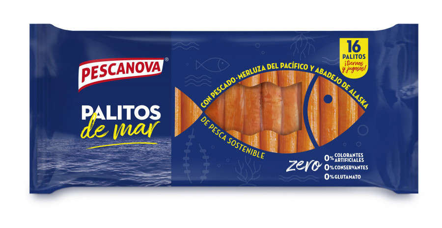 Los nuevos palitos de mar de Pescanova tienen solo ocho ingredientes y son los únicos en el mercado que no contienen ni glutamato, ni conservantes, ni colorantes artificiales.