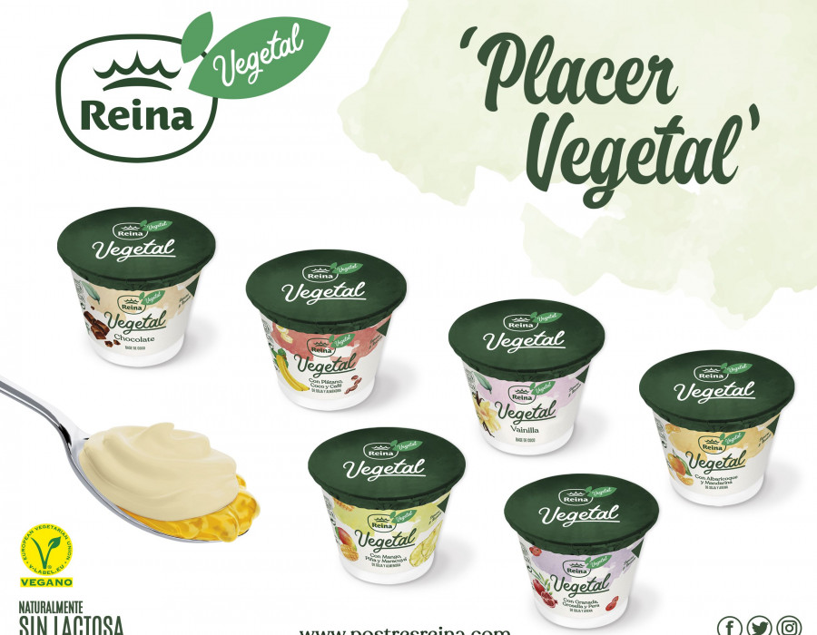 Grupo Reina lanza seis nuevos postres en formato individual de 115 gramos, 100% vegetales, aptos para veganos y naturalmente sin lactosa.