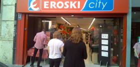Nuevo Eroski ubicado en el número 3 de Marques de Dos Aguas, en Valencia.