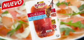 El nuevo jamón curado en lonchas de El Pozo tiene un 25% menos de sal y se presenta en un envase de 80 gramos.