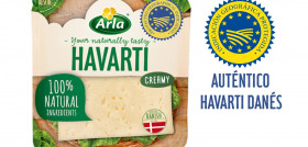 Queso Havarti de la marca Arla que cuenta con el nuevo sello de Indicación Geográfica Protegida.