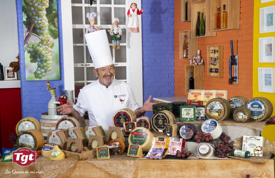 Karlos Arguiñano elaborará recetas con diferentes quesos del surtido de TGT, siendo el queso el ingrediente protagonista del plato.