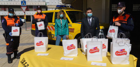 El personal sanitario del Hospital Universitario de Burgos, los Servicios de Emergencia y Protección Civil, y las Fuerzas y Cuerpos de Seguridad del Estado de la ciudad recibirán  bolsas solidarias 