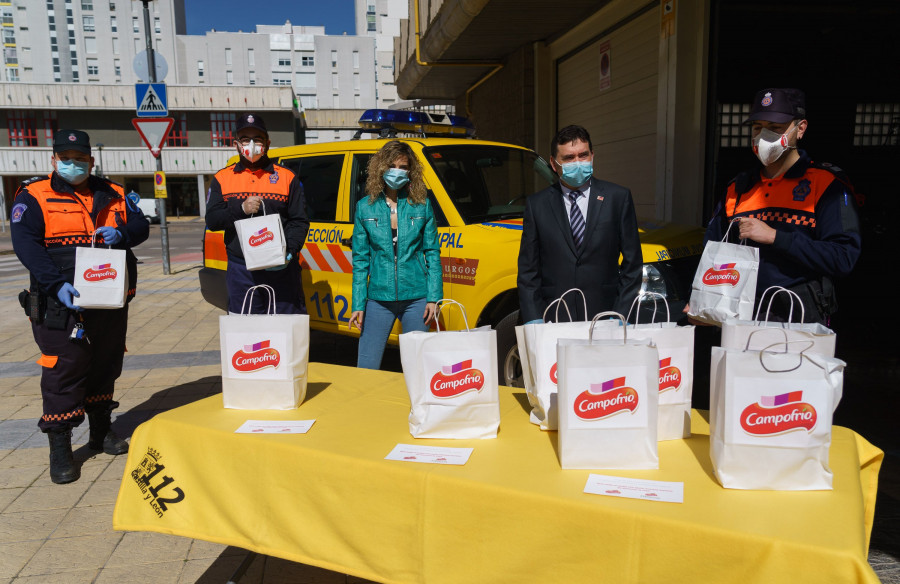 El personal sanitario del Hospital Universitario de Burgos, los Servicios de Emergencia y Protección Civil, y las Fuerzas y Cuerpos de Seguridad del Estado de la ciudad recibirán  bolsas solidarias 