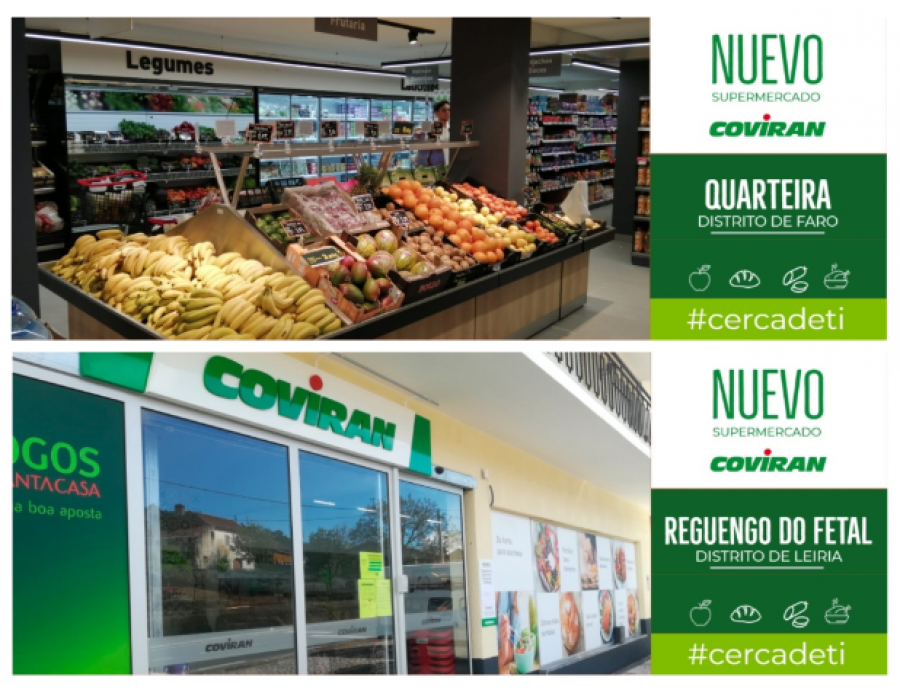 Los supermercados están ubicados en los distritos de Faro y Leiria. Estas aperturas han creado 17 nuevos puestos de trabajo y la Cooperativa genera en Portugal 1.895 empleos.