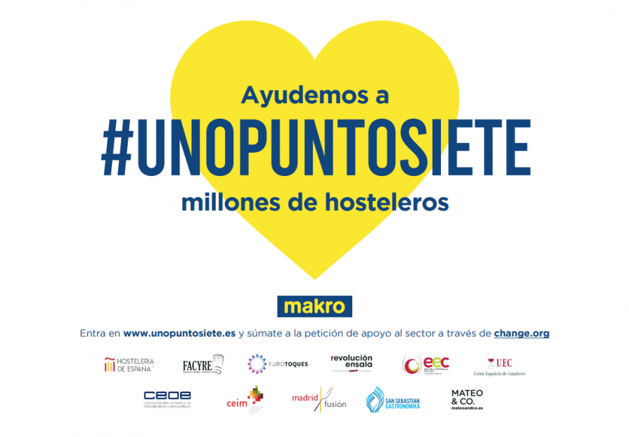 La principal misión de #unopuntosiete es exigir al Gobierno que concrete las medidas de cómo debe volver la hostelería para abrir con seguridad sus bares y restaurantes.