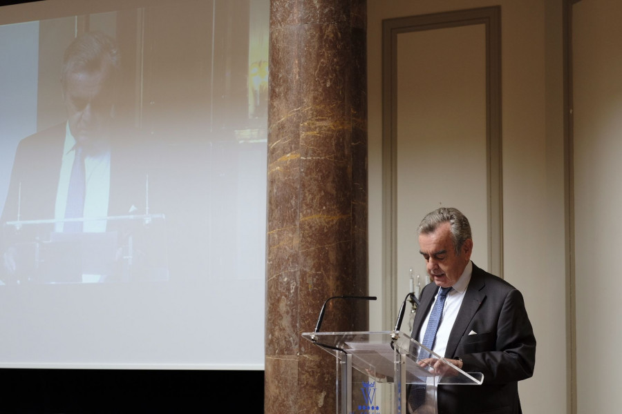 El presidente de Anged, Alfonso Merry del Val, durante la Asamblea Anual de la asociación.