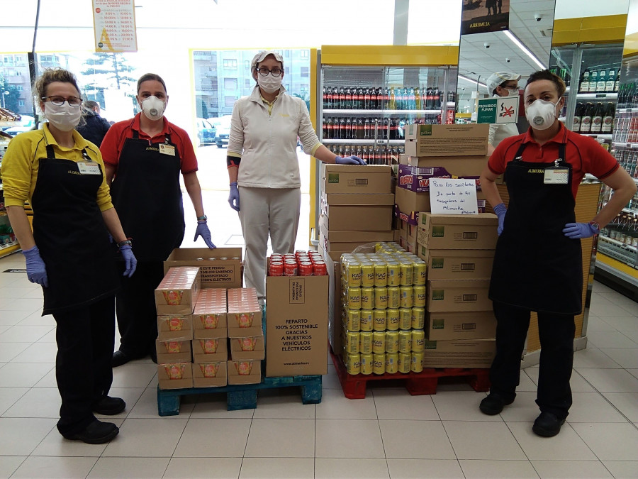 La cadena de supermercados enviará periódicamente bebidas, fruta fresca y snacks para los profesionales, así como kits de higiene para los pacientes de nueve hospitales de Asturias, incluida unidad