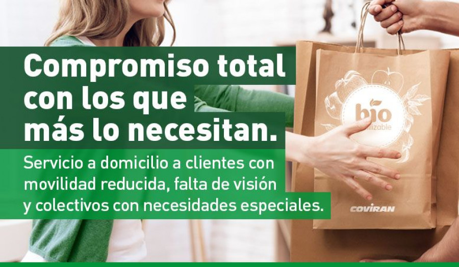 Los socios de Covirán en España se adhieren a una campaña de servicio a domicilio a clientes con movilidad reducida, falta de visión y colectivos con necesidades especiales.