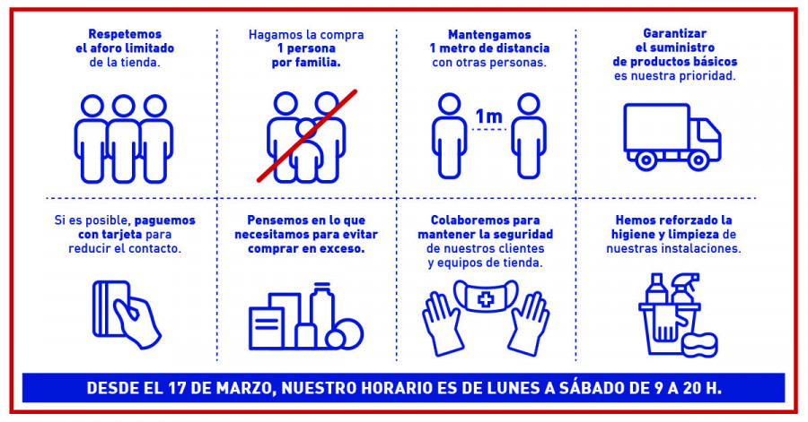 Aldi está siguiendo todas las indicaciones y protocolos definidos por las autoridades sanitarias en relación al Covid-19.