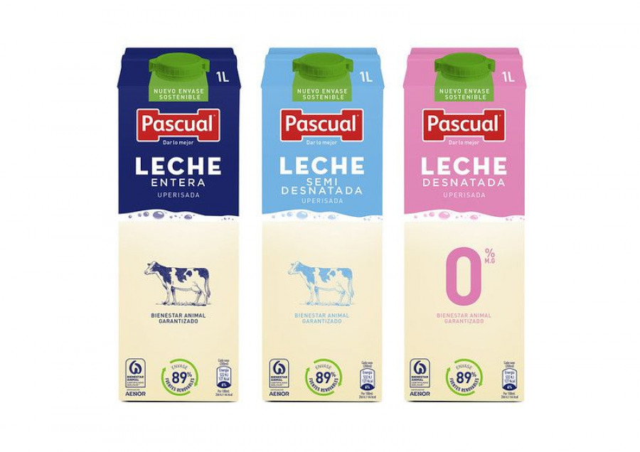 El nuevo Tetra Brik se utilizará en la gama de Leche Pascual Clásica (entera, semi y desnatada) y Sin Lactosa.