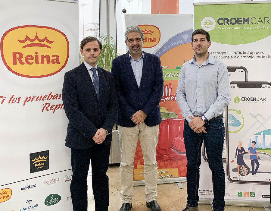 Pedro Guerrero Rubio, director del área de Prevención de Riesgos Laborales de Croem, Jose Manuel Lag, director general del Grupo Reina, y Raúl Picón Giménez, departamento de Marketing del Grupo R