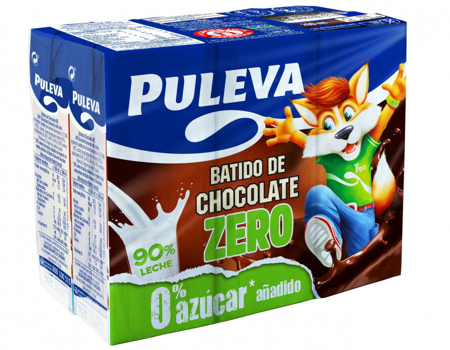 El  Batido Puleva Chocolate Zero contiene 90% de leche y se presenta en formato habitual de 200 ml.