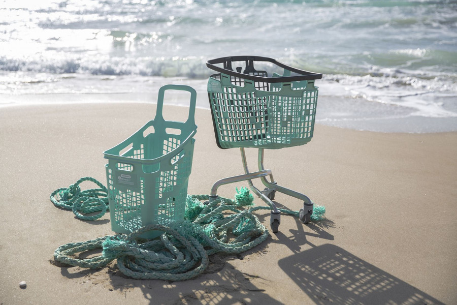 Una cesta o carro Oceanis equivale a dar una segunda vida a 1,5 metros de cuerda de 2 centímetros de grueso.