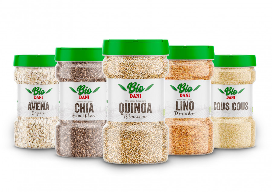 La compañía es pionera en ofrecer avena, quinoa, cous cous, chía y lino BIO en formato bote, un envase hasta ahora inexistente para este tipo de productos en la gran distribución.