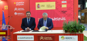 Luis Planas,  ministro de Agricultura, Pesca y Alimentación y Alejandro Blanco Bravo,  presidente del Comité Olímpico Español.