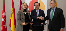 Otilia Romero de Condés, presidenta de Pomona Keepers, Eduardo López-Puertas, director general de IFEMA, y Vicente Sánchez Migallón, CEO de Pomona Keepers.