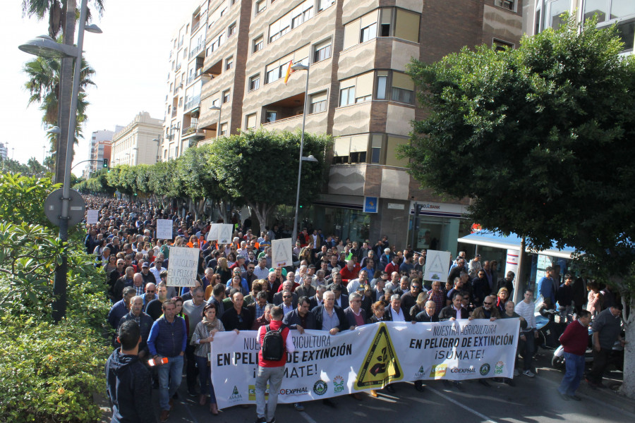 Uno de los objetivos de la movilización del 19 de noviembre era poner en conocimiento y sensibilizar a las Administraciones de los problemas que sufre el sector de las frutas y hortalizas.