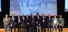 Foto de familia de los participantes en la presentación internacional de Alimentaria 2020 en CosmoCaixa (Barcelona).