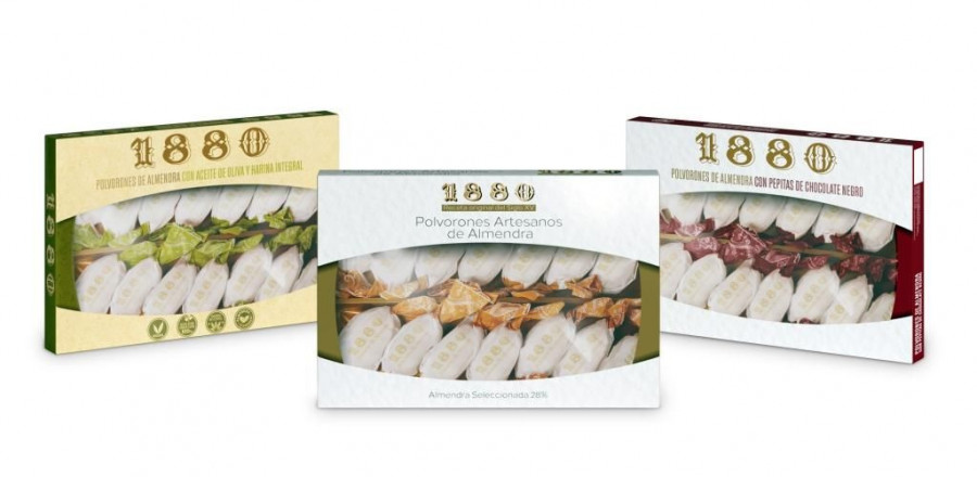 La marca lanza dos nuevas referencias, Polvorones de Almendra 100% veganos elaborados con Aceite de Oliva y Harina Integral y Polvorones de Almendra con Pepitas de Chocolate Negro al 70%.