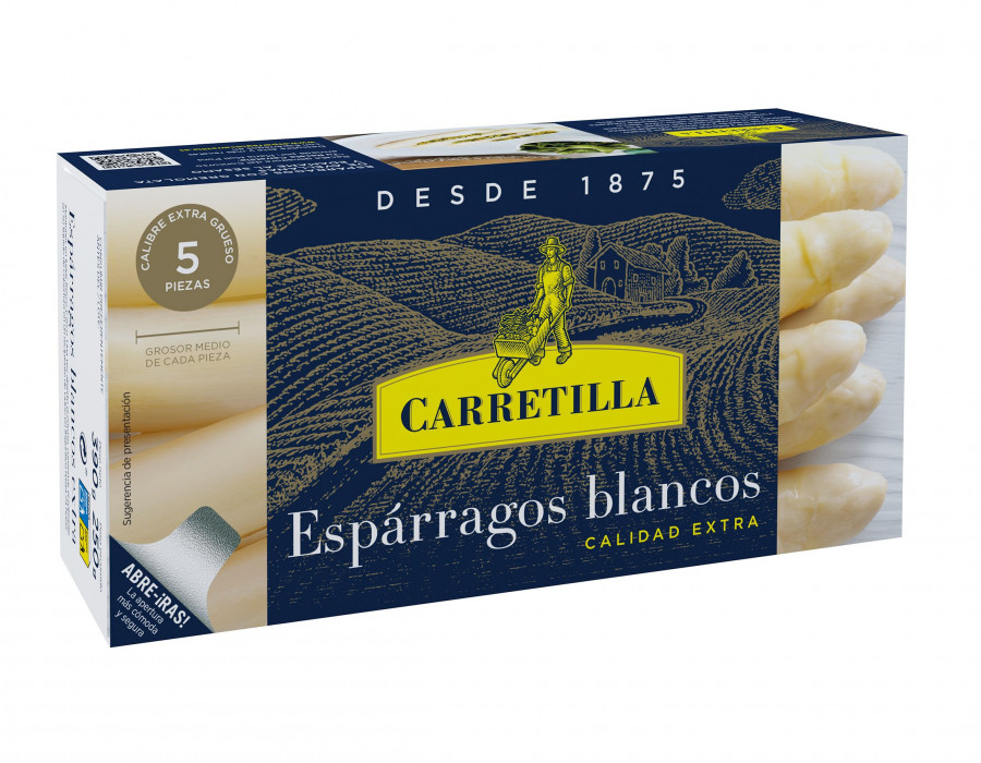 El nuevo diseño mantiene sus característico color azul y amarillo per da más protagonismo al nombre de la marca y al carretillero.