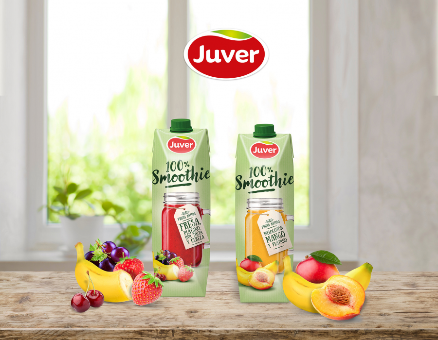 100% Smoothie es un producto que destaca por su textura y que está elaborado a base de 100% puré de frutas.