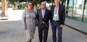 De izquierda a derecha Marta Riesgo (Salsas Choví), José Orbe (Presidente del Cluster) e Isidre March (Universitat de Valencia).