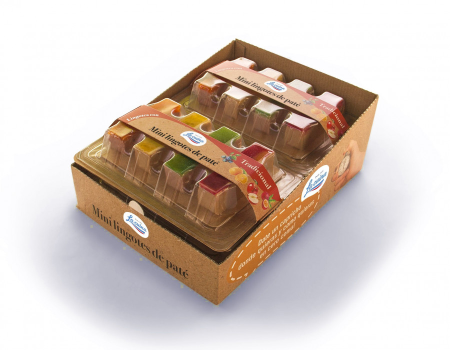 Los mini lingotes van destinados a un público que quiera darse un “homenaje” de patés de forma rápida y fácil de consumir.