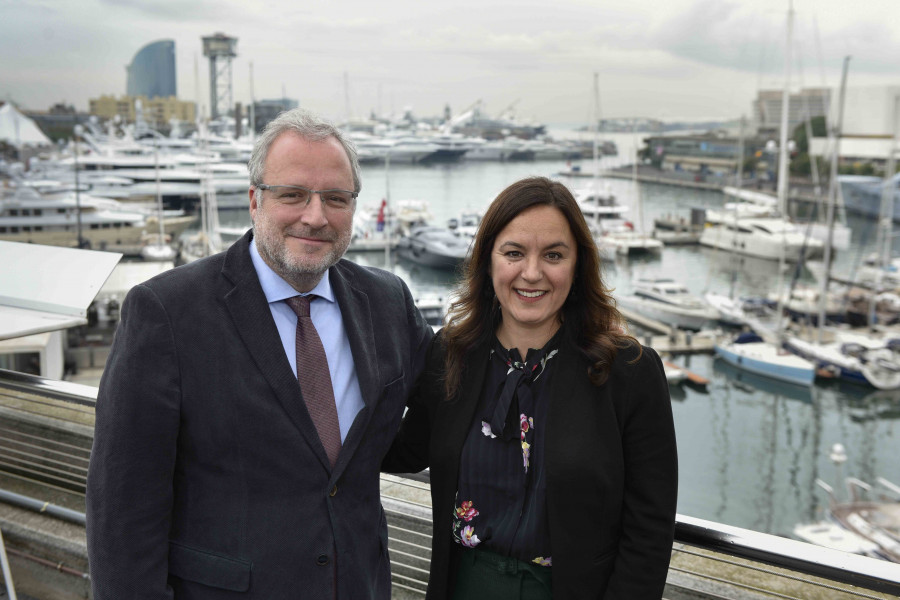 Constantí Serrallonga y Liz Plizga durante la presentación de la feria que tendrá lugar en Barcelona.