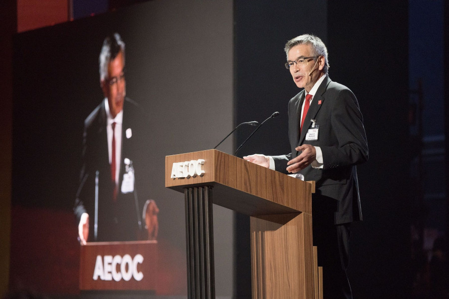 Agustín Markaide durante su intervención en el congreso de Aecoc.