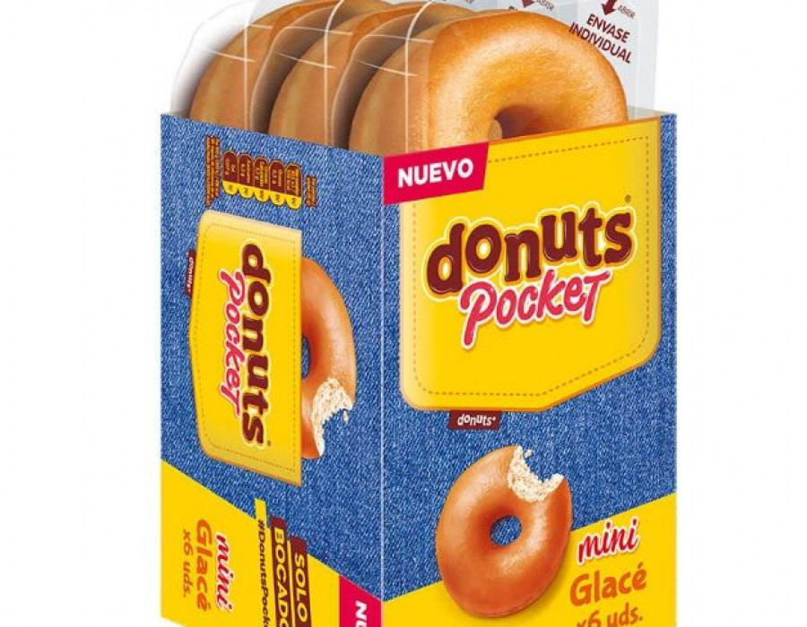 Packaging formato vertical de Donuts Pocket.