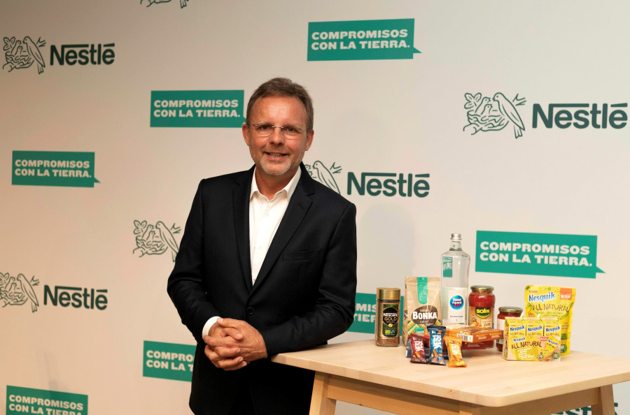 Jacques Reber, director general de Nestlé España, durante la presentación realizada hoy en Madrid.