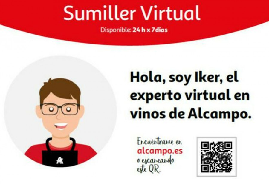 Iker, el nuevo experto en vinos de la web de Alcampo.