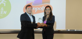 Guillermo Sánchez en la entrega del premio.