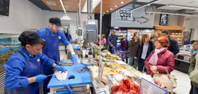 Sección de pescadería del supermercado BM de Boadilla del Monte.