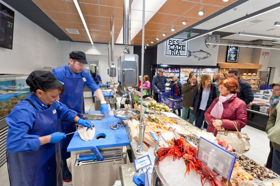 Sección de pescadería del supermercado BM de Boadilla del Monte.