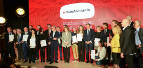 Todos los premiados tras recibir el galardón.