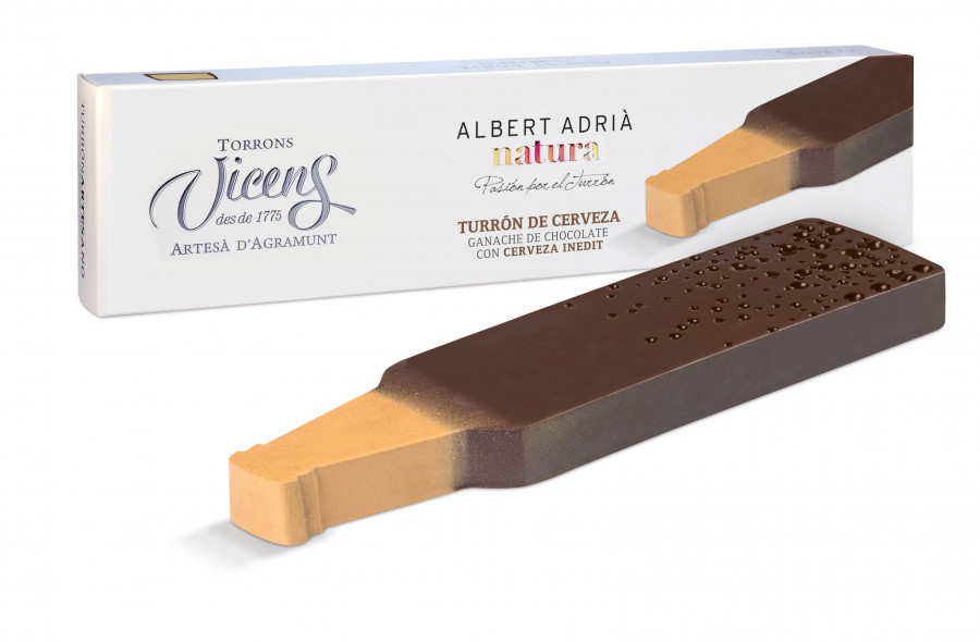 Nuevo 'turrón cerveza inedit' de Torrons Vicens y Albert Adrià.