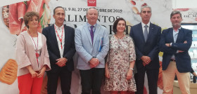 Los representantes de las entidades en la presentación del proyecto.