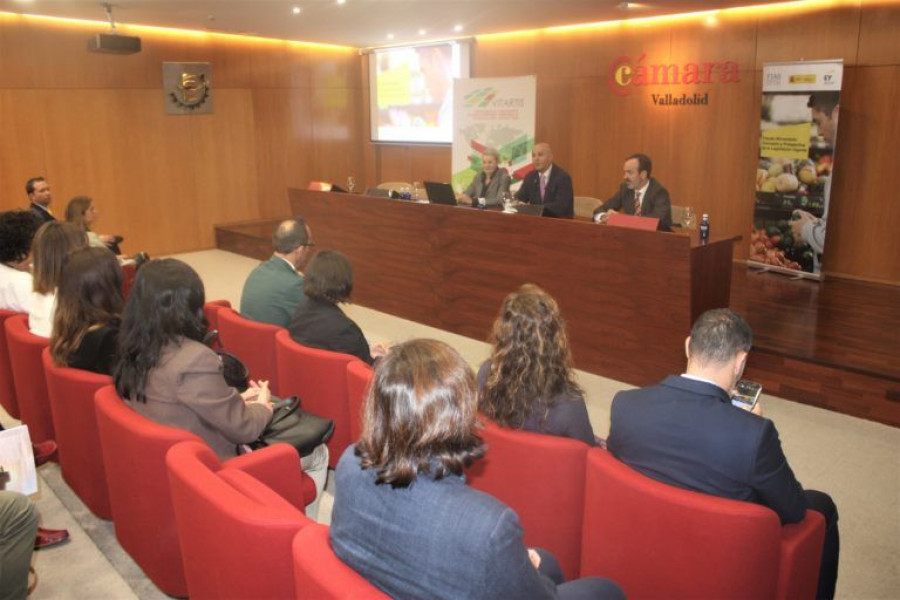 Beatriz Escudero a la izquierda de la mesa de ponentes.