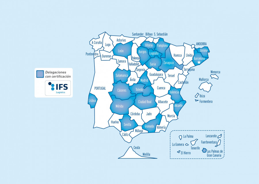 La empresa ha conseguido la certificación en diversas provincias de la península.