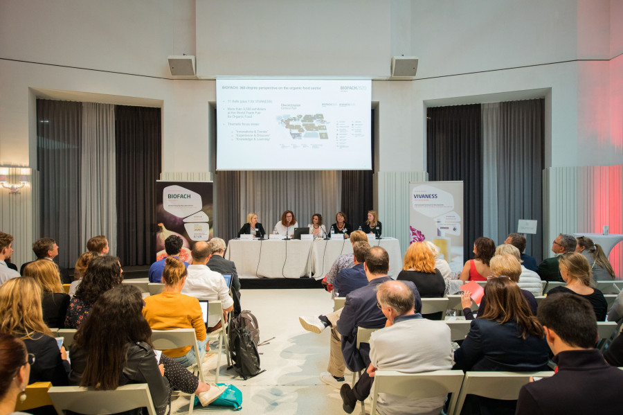Imagen de la rueda de prensa de Biofach 2020 celebrada en Viena (Austria).