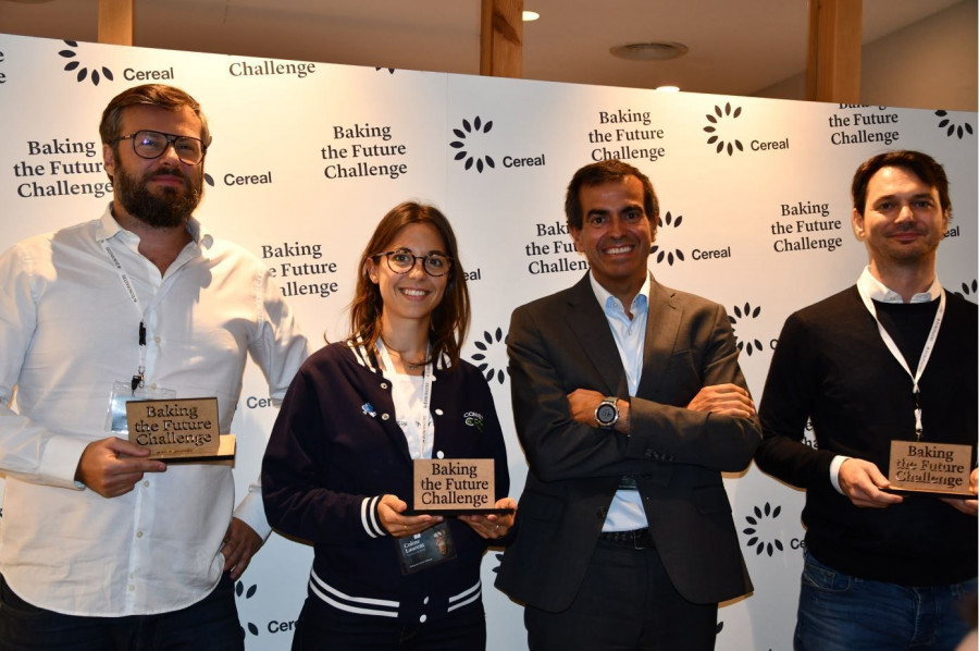 De izq. a derecha: Cyril Barthet (Croustillan), Coline Laurent (Connecting Food), Jordi Gallés (Europastry) y Jérôme Corbiau (Neareo).