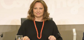 La presidenta de El Corte Inglés, Marta Álvarez, en el transcurso de la Junta General de Accionistas.