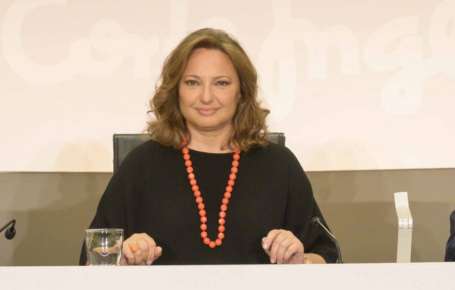La presidenta de El Corte Inglés, Marta Álvarez, en el transcurso de la Junta General de Accionistas.