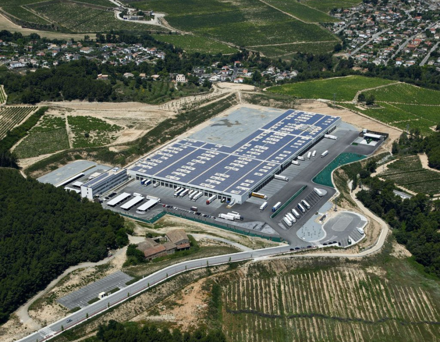 Maqueta de la plataforma logística de Aldi en Masquefa.