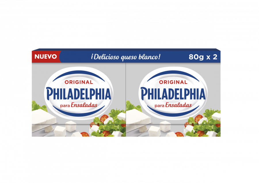 La marca reformula su Philadelphia Ensaladas que llega a los lineales en dos sabores, Original y Finas Hierbas, y con un bipack de 80 gramos cada uno.