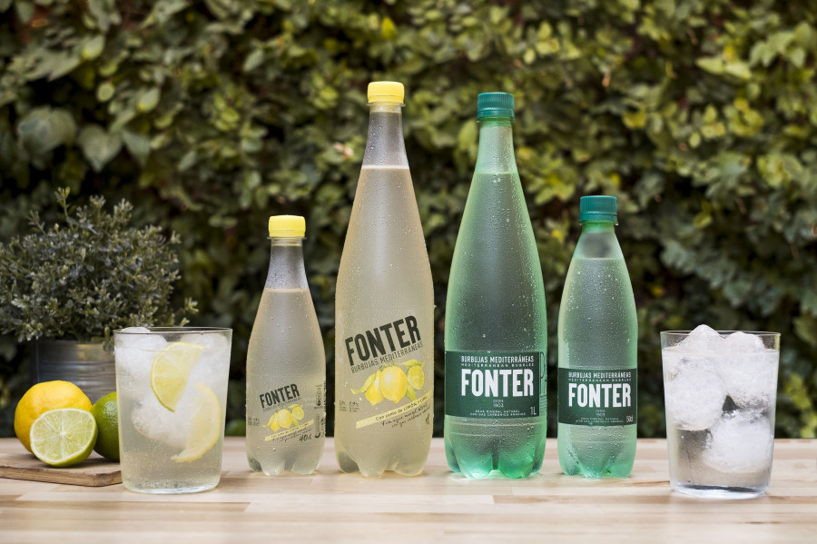 Fonter Limón y Lima es la bebida a base de agua mineral natural con gas y zumo de limón y lima.