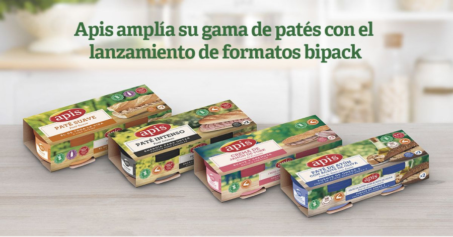 Nuevos formatos bipack de Apis, compuestos por cuatro variedades distintas.