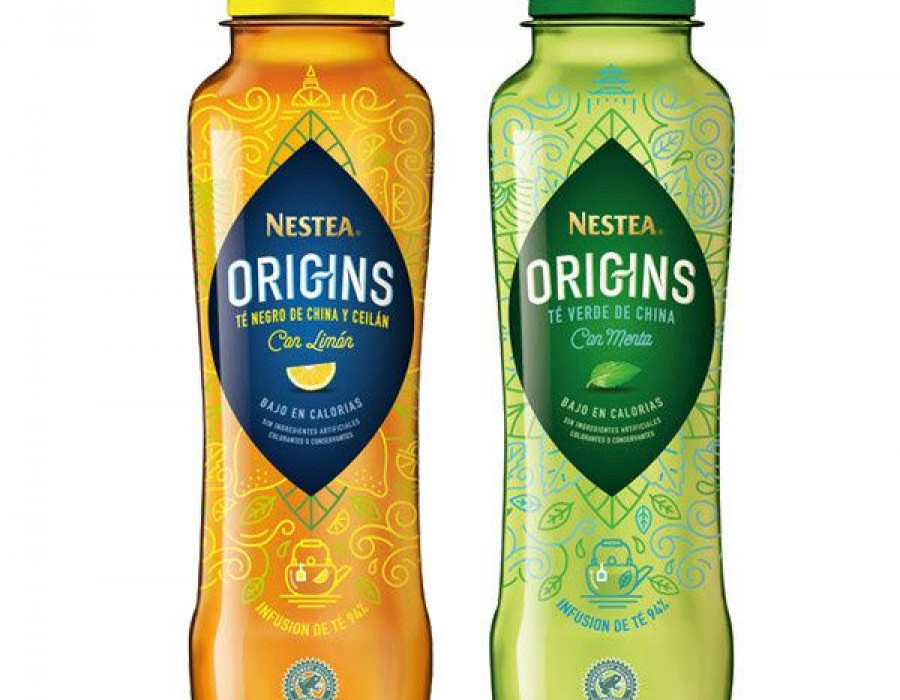 Nestea Origins, elaborado con un 94% de infusión de té, llega a España con dos variedades, Té Negro Limón y Té Verde Menta, ya disponibles en el canal de alimentación moderna.